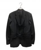 COMME des GARCONS HOMME DEUXコムデギャルソン オム ドゥ）の古着「ハーネスストラップレイヤードジャケット/DQ-J045」｜ブラック