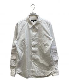 COMME des GARCONS HOMME DEUX（コムデギャルソン オム ドゥ）の古着「メッシュシガーポケットシャツ/DQ-B045」｜ホワイト