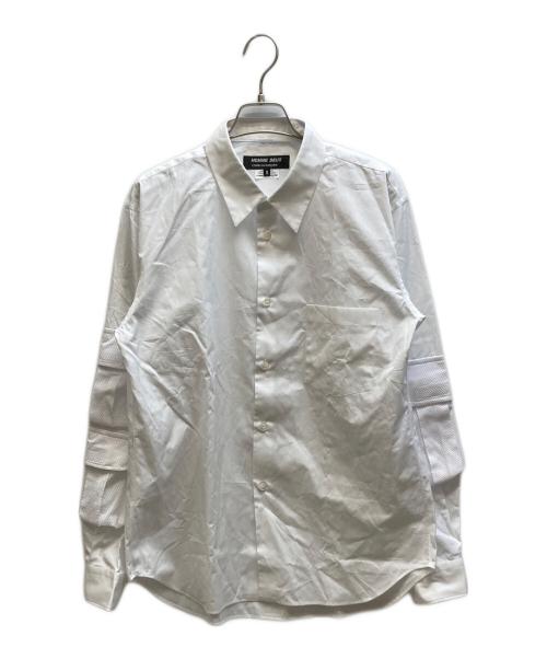 COMME des GARCONS HOMME DEUX（コムデギャルソン オム ドゥ）COMME des GARCONS HOMME DEUX (コムデギャルソン オム ドゥ) メッシュシガーポケットシャツ/DQ-B045 ホワイト サイズ:Mの古着・服飾アイテム