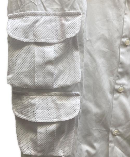 COMME des GARCONS HOMME DEUX（コムデギャルソン オム ドゥ）COMME des GARCONS HOMME DEUX (コムデギャルソン オム ドゥ) メッシュシガーポケットシャツ/DQ-B045 ホワイト サイズ:Mの古着・服飾アイテム