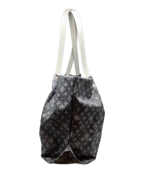 russet（ラシット）russet (ラシット) デニムプリントトートバッグ グレーの古着・服飾アイテム