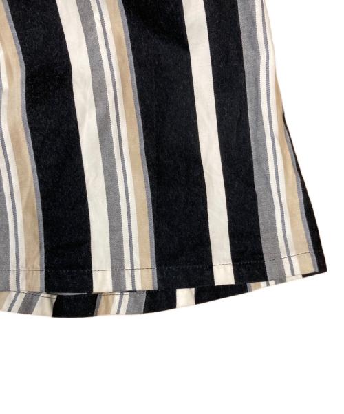 Y's（ワイズ）Y's (ワイズ) 変形ストライプ柄ドローストリングロングスカート/YW-S06-019 アイボリー×ブラック サイズ:1の古着・服飾アイテム