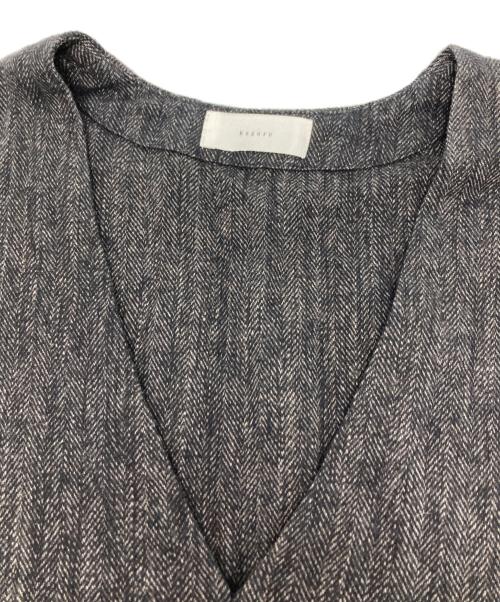 KAGURE（カグレ）kagure (カグレ) Vネックロングベスト ブラック サイズ:Freeの古着・服飾アイテム