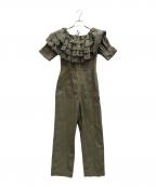 SEVEN TEN by MIHO KAWAHITOセブン テン バイ ミホ カワヒト）の古着「コットンレースオールインワン/8S506」｜グリーン