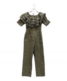 SEVEN TEN by MIHO KAWAHITO（セブン テン バイ ミホ カワヒト）の古着「コットンレースオールインワン/8S506」｜グリーン