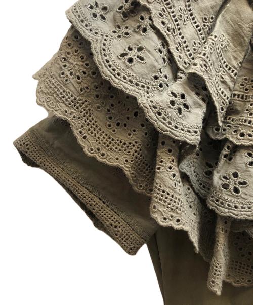 SEVEN TEN by MIHO KAWAHITO（セブン テン バイ ミホ カワヒト）SEVEN TEN by MIHO KAWAHITO (セブン テン バイ ミホ カワヒト) コットンレースオールインワン/8S506 グリーン サイズ:XSの古着・服飾アイテム