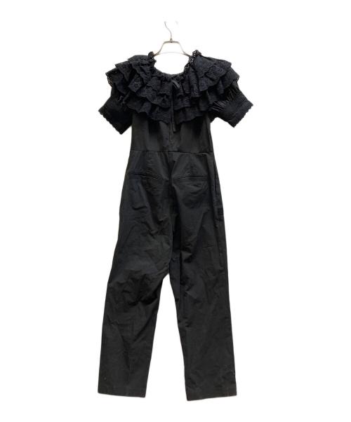SEVEN TEN by MIHO KAWAHITO（セブン テン バイ ミホ カワヒト）SEVEN TEN by MIHO KAWAHITO (セブン テン バイ ミホ カワヒト) コットンレースオールインワン/8S506 ブラック サイズ:XSの古着・服飾アイテム