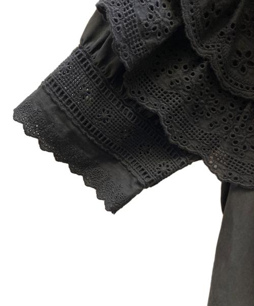 SEVEN TEN by MIHO KAWAHITO（セブン テン バイ ミホ カワヒト）SEVEN TEN by MIHO KAWAHITO (セブン テン バイ ミホ カワヒト) コットンレースオールインワン/8S506 ブラック サイズ:XSの古着・服飾アイテム