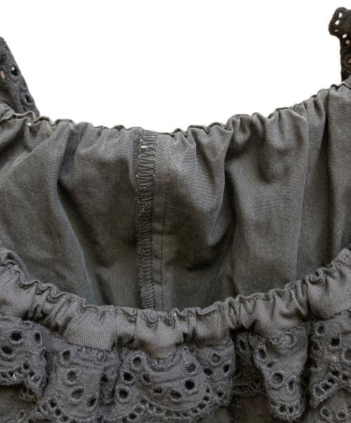 SEVEN TEN by MIHO KAWAHITO（セブン テン バイ ミホ カワヒト）SEVEN TEN by MIHO KAWAHITO (セブン テン バイ ミホ カワヒト) コットンレースオールインワン/8S506 ブラック サイズ:XSの古着・服飾アイテム