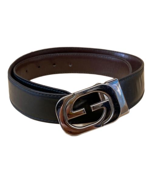 GUCCI（グッチ）GUCCI (グッチ) レザーベルト ブラック サイズ:-の古着・服飾アイテム