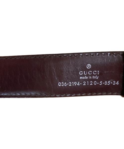 GUCCI（グッチ）GUCCI (グッチ) レザーベルト ブラック サイズ:-の古着・服飾アイテム