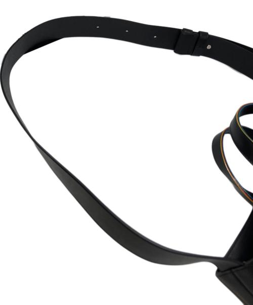 PAUL SMITH（ポールスミス）PAUL SMITH (ポールスミス) ストライプカラードエッジ トートバッグ ロゴ / N021T ブラックの古着・服飾アイテム