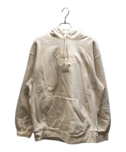 SUPREME（シュプリーム）SUPREME (シュプリーム) Cross Box Logo Hooded Sweatshirt アイボリー サイズ:Mの古着・服飾アイテム