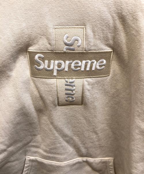 SUPREME（シュプリーム）SUPREME (シュプリーム) Cross Box Logo Hooded Sweatshirt アイボリー サイズ:Mの古着・服飾アイテム