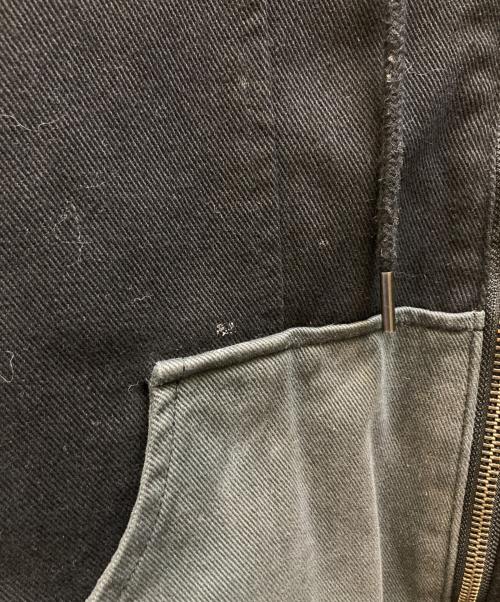 Dime（ダイム）Dime (ダイム) Panel Denim Hooded Bomber ブラック サイズ:Lの古着・服飾アイテム