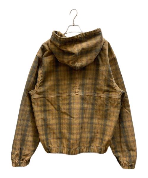 stussy（ステューシー）stussy (ステューシー) フーデッドワークジャケット ブラウン サイズ:Lの古着・服飾アイテム