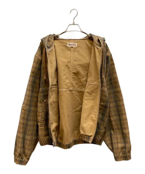 stussy（ステューシー）stussy (ステューシー) フーデッドワークジャケット ブラウン サイズ:Lの古着・服飾アイテム