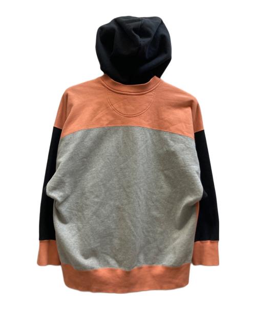 Vivienne Westwood（ヴィヴィアンウエストウッド）Vivienne Westwood (ヴィヴィアンウエストウッド) カラーブロッキングフーディー オレンジ サイズ:46の古着・服飾アイテム