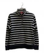 SUPREMEシュプリーム）の古着「Stripped Half Zip Sweat」｜ブラック