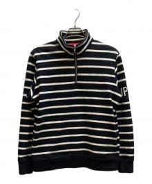 SUPREME（シュプリーム）の古着「Stripped Half Zip Sweat」｜ブラック