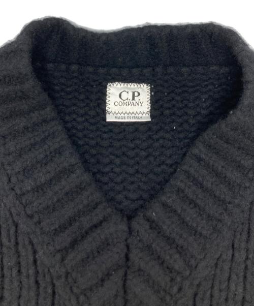 C.P COMPANY（シーピーカンパニー）C.P COMPANY (シーピーカンパニー) 99AW Vネックニット/31185495 ブラック サイズ:3の古着・服飾アイテム