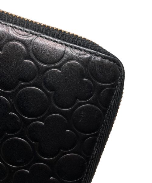 COMME des GARCONS（コムデギャルソン）COMME des GARCONS (コムデギャルソン) 花形押し2つ折りラウンドファスナー財布 ブラック サイズ:-の古着・服飾アイテム