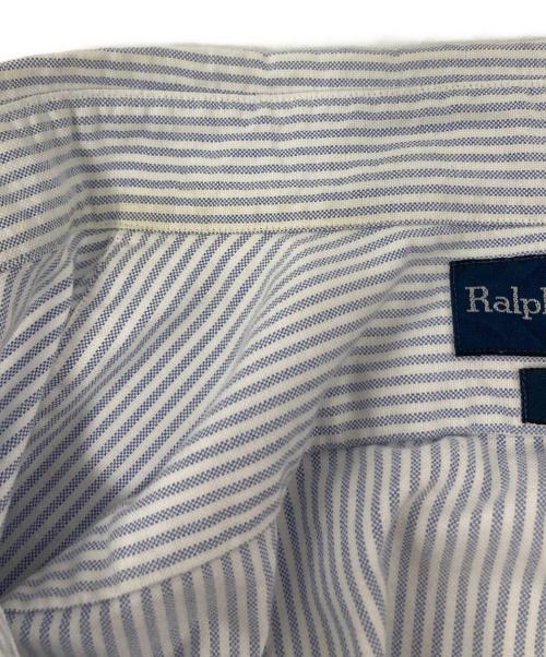 POLO RALPH LAUREN（ポロ・ラルフローレン）POLO RALPH LAUREN (ポロ・ラルフローレン) ストライプボタンダウンシャツ ブルー サイズ:Lの古着・服飾アイテム
