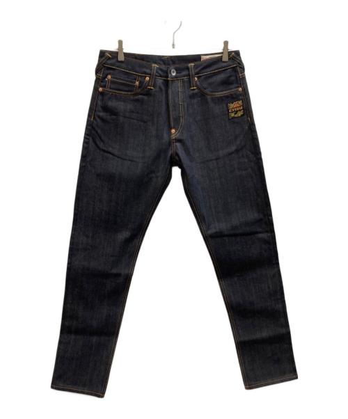 EVISU（エヴィス）EVISU (エヴィス) 鶴の恩返し 大黒刺繡プリントテーパーフィットジーンズ/2EAHTM5JE105517DN インディゴ サイズ:31×34の古着・服飾アイテム