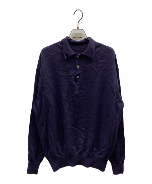 crepuscule（クレプスキュール）crepuscule (クレプスキュール) ポロニット / 2203-007 パープル サイズ:2の古着・服飾アイテム