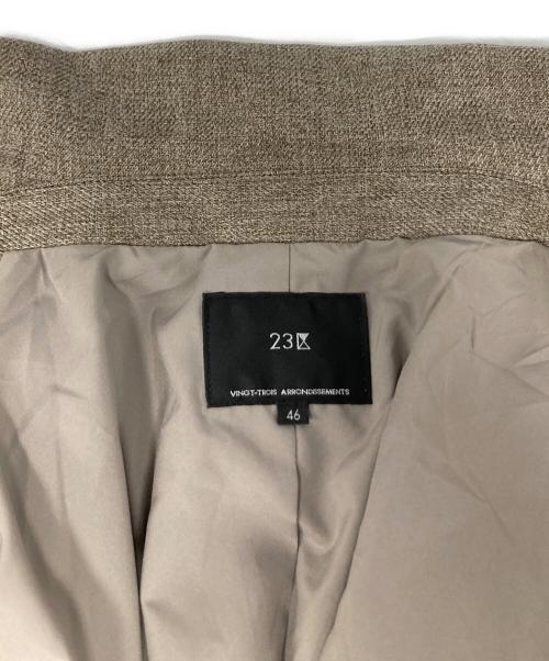 23区（ニジュウサンク）23区 (ニジュウサンク) ウールライクカルゼテーラードジャケット/JKWWGW0402 ベージュ サイズ:46の古着・服飾アイテム