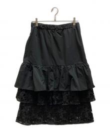 ADORE（アドーア）の古着「ミックスフラワーレーススカート/531-5120003」｜ブラック