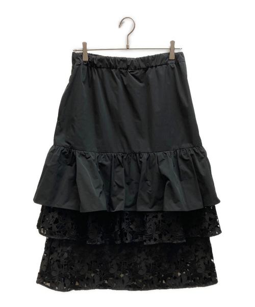 ADORE（アドーア）ADORE (アドーア) ミックスフラワーレーススカート/531-5120003 ブラック サイズ:38の古着・服飾アイテム