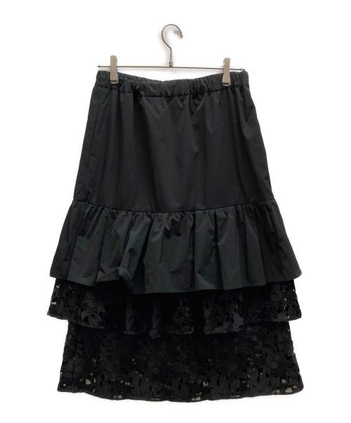 ADORE（アドーア）ADORE (アドーア) ミックスフラワーレーススカート/531-5120003 ブラック サイズ:38の古着・服飾アイテム