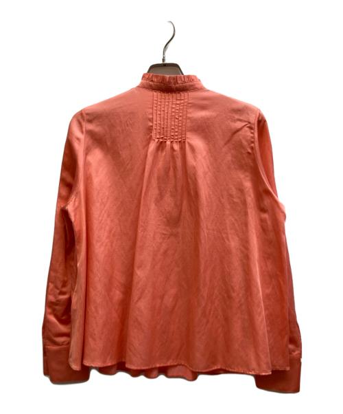 BALLSEY（ボールジィ）BALLSEY (ボールジィ) コットンシルクサテン タックフレアブラウス/110151010008 オレンジ サイズ:Sの古着・服飾アイテム