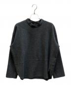 GALERIE VIEギャルリーヴィー）の古着「ウールミルドスムースバックオープンシャツ/23035403101」｜グレー