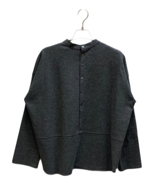 GALERIE VIE（ギャルリーヴィー）GALERIE VIE (ギャルリーヴィー) ウールミルドスムースバックオープンシャツ/23035403101 グレー サイズ:Fの古着・服飾アイテム