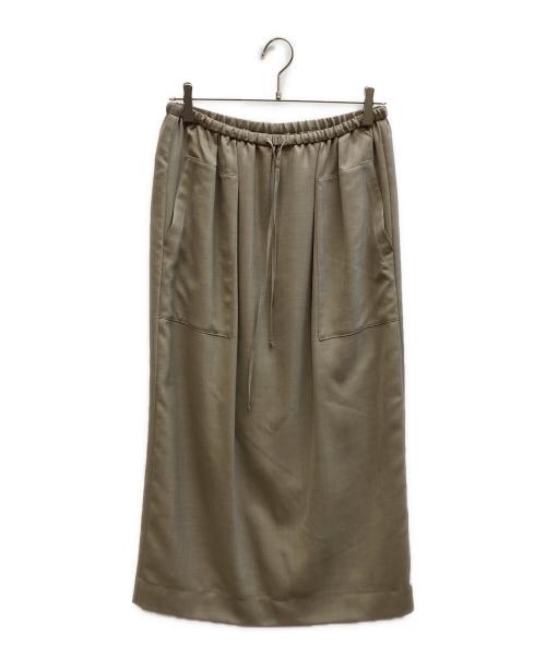 ebure（エブール）EBURE (エブール) ドライビエライージーロングスカート/4210500066 ベージュ サイズ:40の古着・服飾アイテム