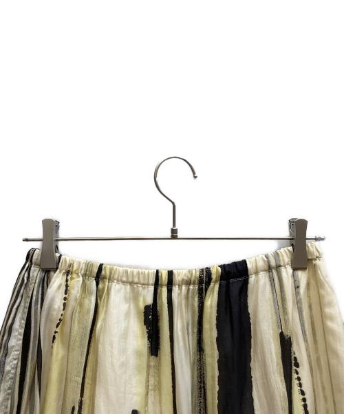 house of lotus（ハウスオブロータス）HOUSE OF LOTUS (ハウスオブロータス) シルクストライプスカート/302510-11-010-04-020 グリーン サイズ:Mの古着・服飾アイテム