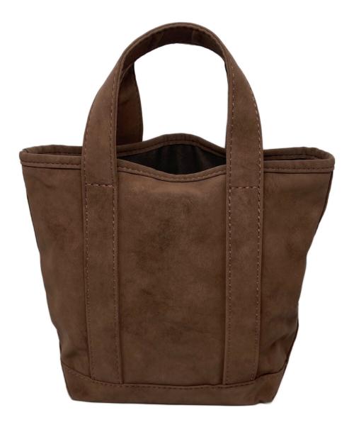 YA GOOD IDEAS GOOD NEWS BIG&MINIトート（ヤァグッドアイディアズ）YA GOOD IDEAS GOOD NEWS BIG&MINIトート (ヤァグッドアイディアズ) ハンドバッグ ブラウン サイズ:-の古着・服飾アイテム