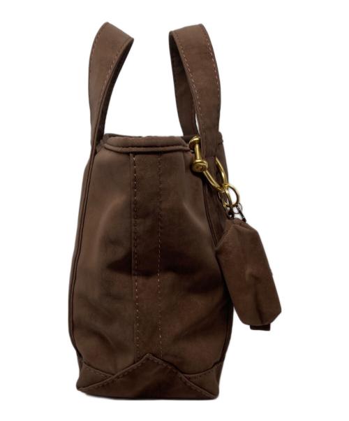 YA GOOD IDEAS GOOD NEWS BIG&MINIトート（ヤァグッドアイディアズ）YA GOOD IDEAS GOOD NEWS BIG&MINIトート (ヤァグッドアイディアズ) ハンドバッグ ブラウン サイズ:-の古着・服飾アイテム