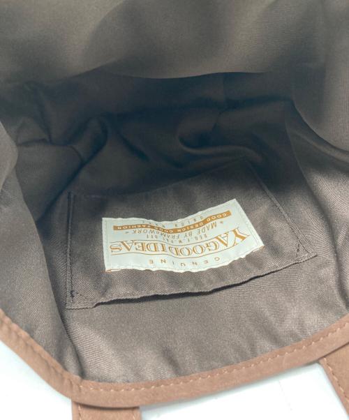 YA GOOD IDEAS GOOD NEWS BIG&MINIトート（ヤァグッドアイディアズ）YA GOOD IDEAS GOOD NEWS BIG&MINIトート (ヤァグッドアイディアズ) ハンドバッグ ブラウン サイズ:-の古着・服飾アイテム