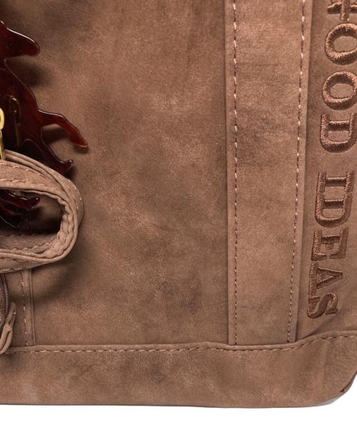 YA GOOD IDEAS GOOD NEWS BIG&MINIトート（ヤァグッドアイディアズ）YA GOOD IDEAS GOOD NEWS BIG&MINIトート (ヤァグッドアイディアズ) ハンドバッグ ブラウン サイズ:-の古着・服飾アイテム