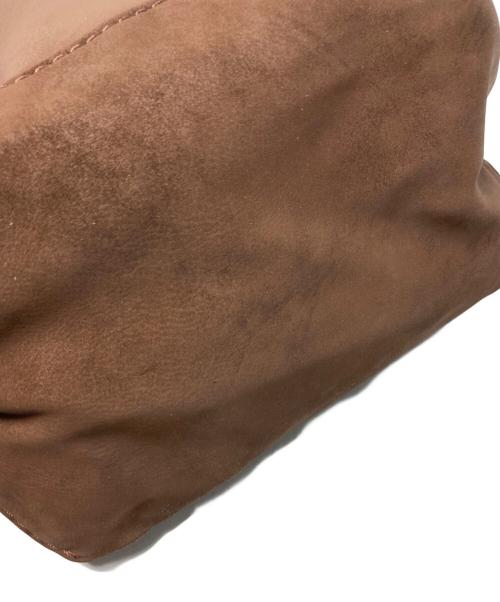 YA GOOD IDEAS GOOD NEWS BIG&MINIトート（ヤァグッドアイディアズ）YA GOOD IDEAS GOOD NEWS BIG&MINIトート (ヤァグッドアイディアズ) ハンドバッグ ブラウン サイズ:-の古着・服飾アイテム