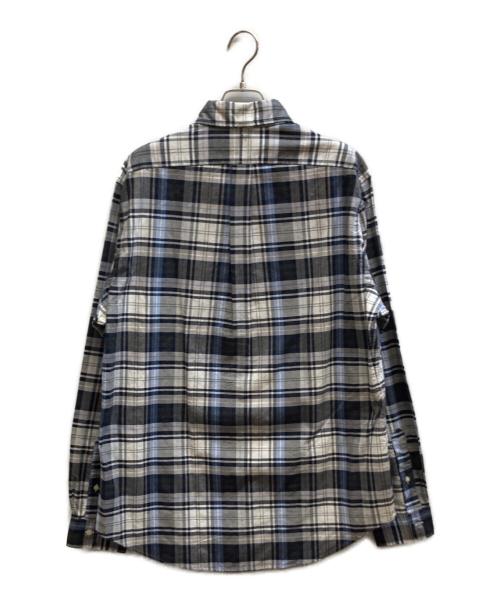 RALPH LAUREN（ラルフローレン）RALPH LAUREN (ラルフローレン) ボタンダウンチェックシャツ グレー×ブルー サイズ:L 未使用品の古着・服飾アイテム