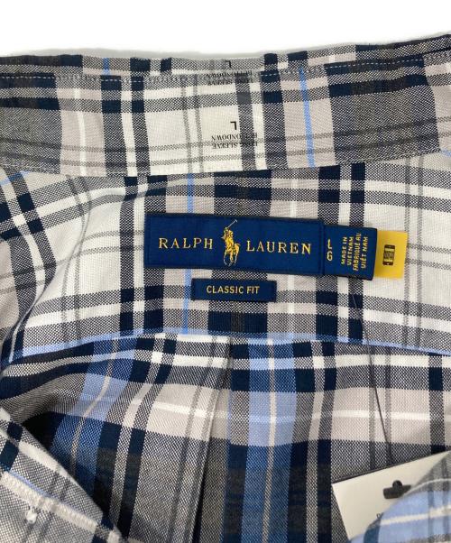 RALPH LAUREN（ラルフローレン）RALPH LAUREN (ラルフローレン) ボタンダウンチェックシャツ グレー×ブルー サイズ:L 未使用品の古着・服飾アイテム