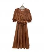 HER LIP TOハーリップトゥ）の古着「Airy Volume Sleeve Dress/1211305080」｜ブラウン