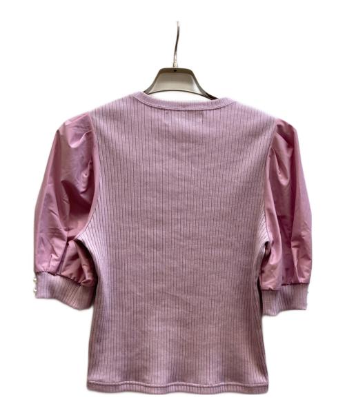 M'S GRACY（エムズグレイシー）M'S GRACY (エムズグレイシー) ニット切替ブラウス ピンク サイズ:38の古着・服飾アイテム