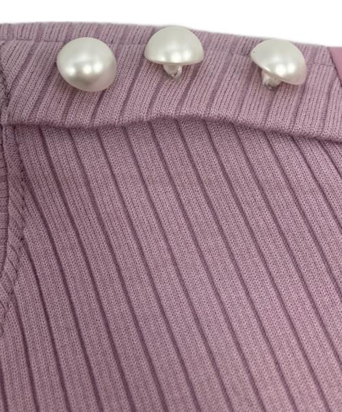 M'S GRACY（エムズグレイシー）M'S GRACY (エムズグレイシー) ニット切替ブラウス ピンク サイズ:38の古着・服飾アイテム