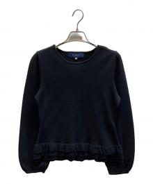 M'S GRACY（エムズグレイシー）の古着「裾フリル長袖カットソー」｜ブラック