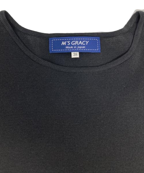 M'S GRACY（エムズグレイシー）M'S GRACY (エムズグレイシー) 裾フリル長袖カットソー ブラック サイズ:38の古着・服飾アイテム